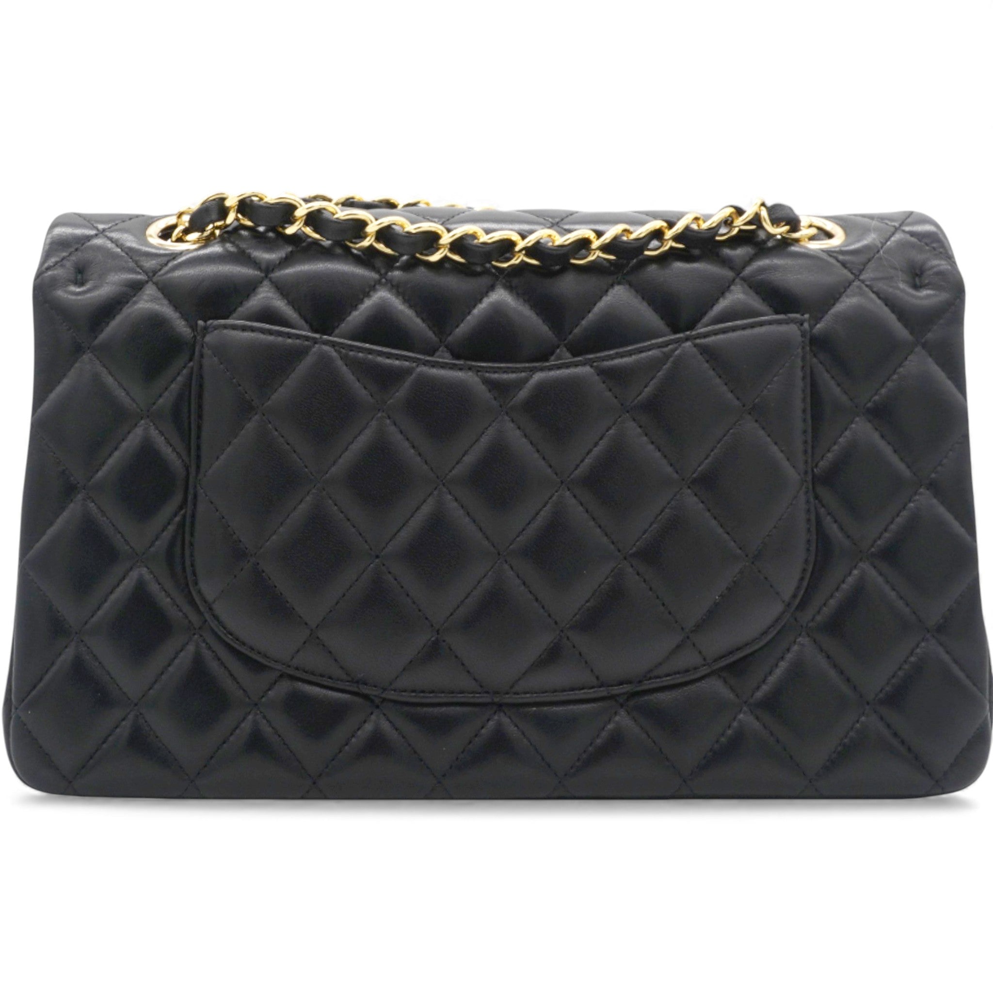 Lambskin Quilted Medium Classic Flap Black