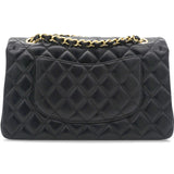 Lambskin Quilted Medium Classic Flap Black