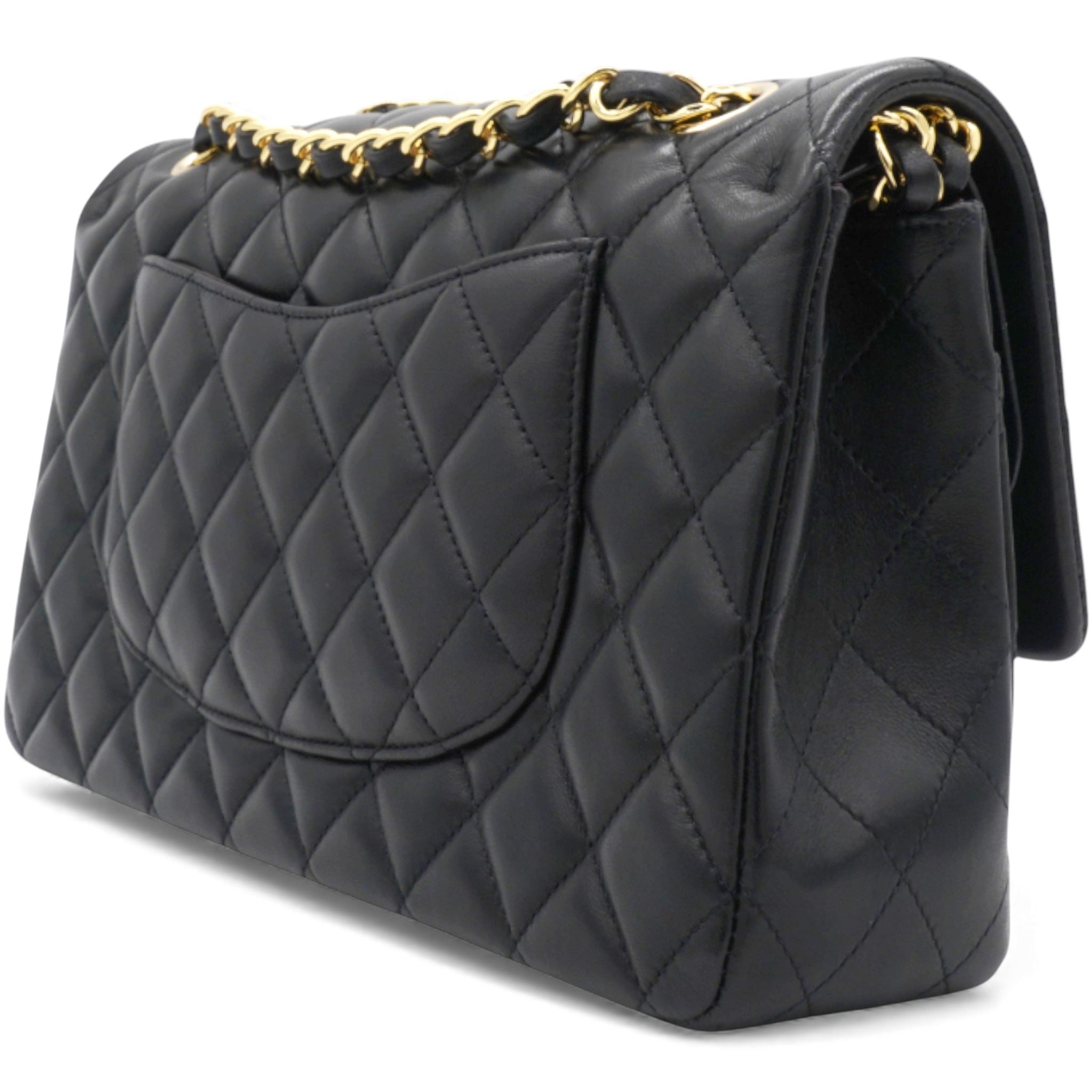 Lambskin Quilted Medium Classic Flap Black
