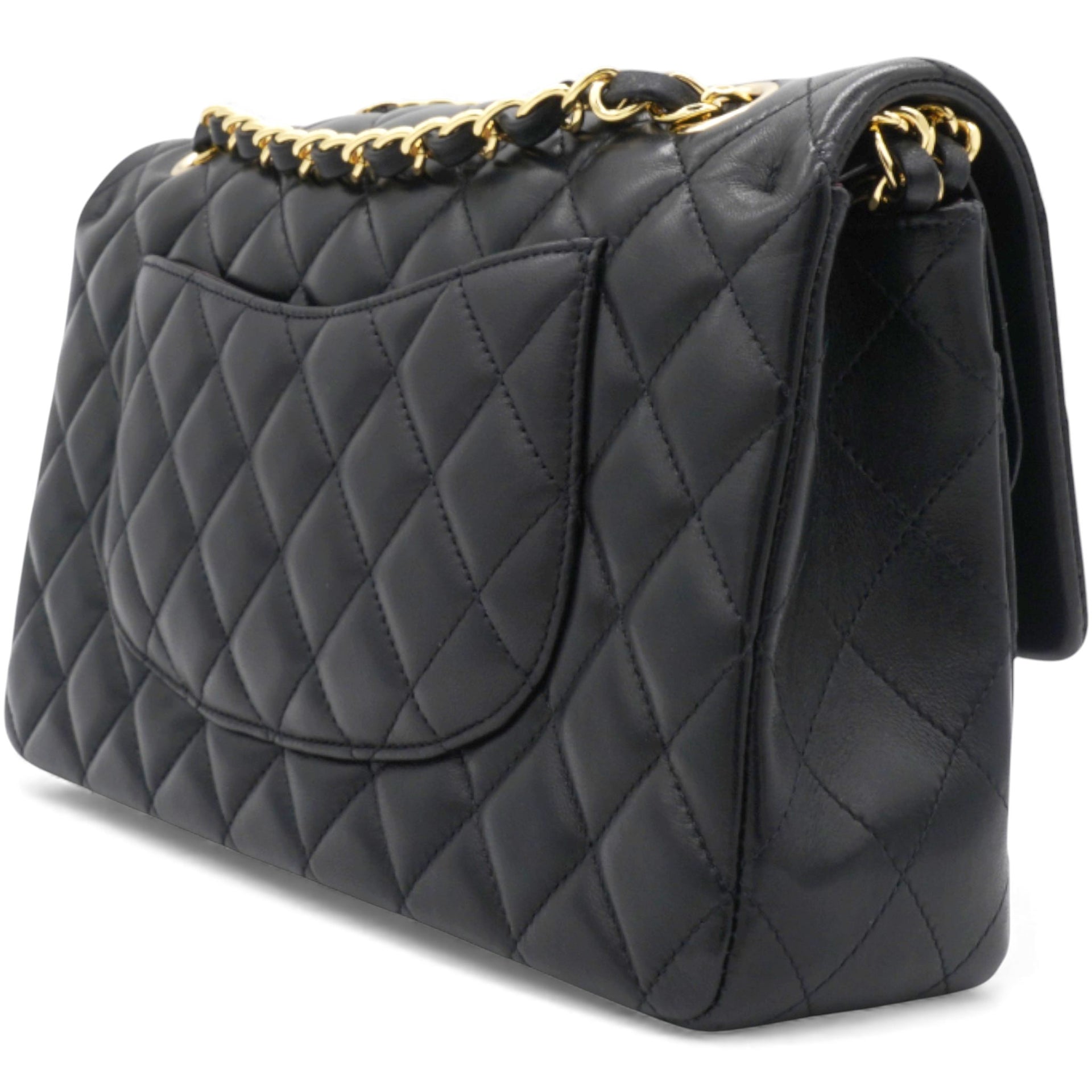 Lambskin Quilted Medium Classic Flap Black