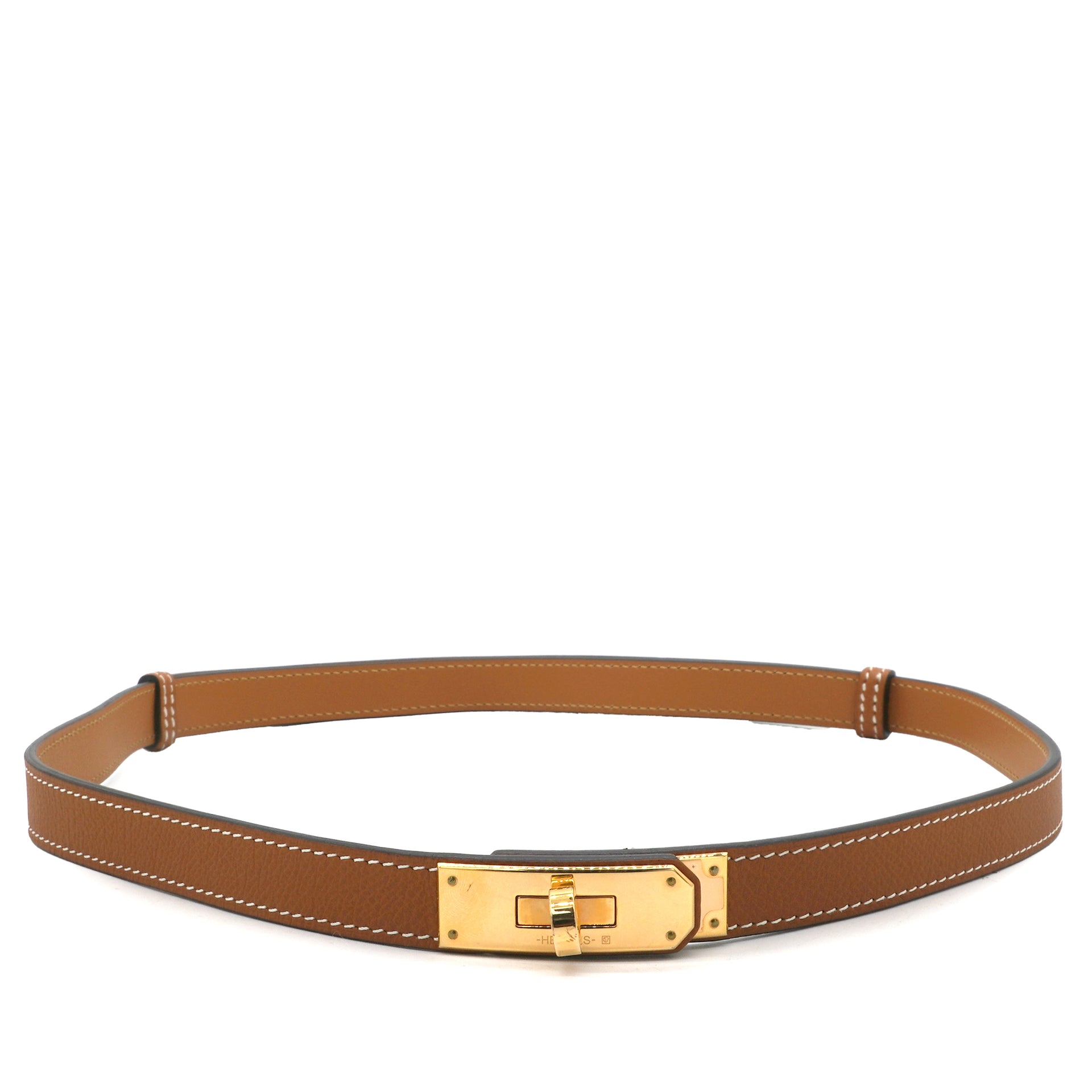 Epsom Kelly Belt Gold Adjustable