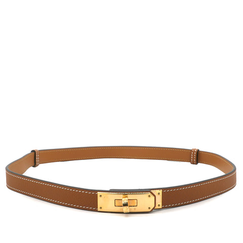 Epsom Kelly Belt Gold Adjustable