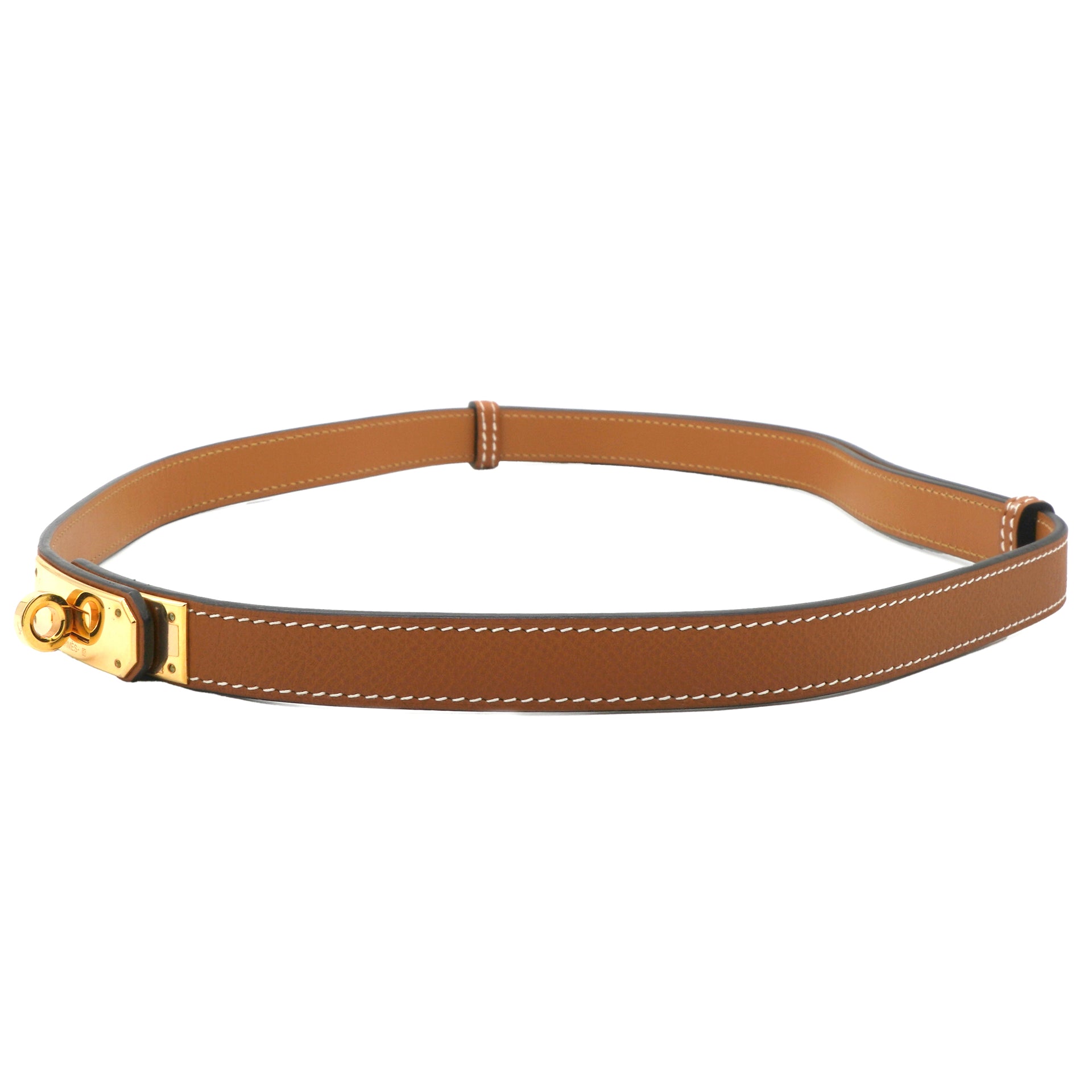Epsom Kelly Belt Gold Adjustable