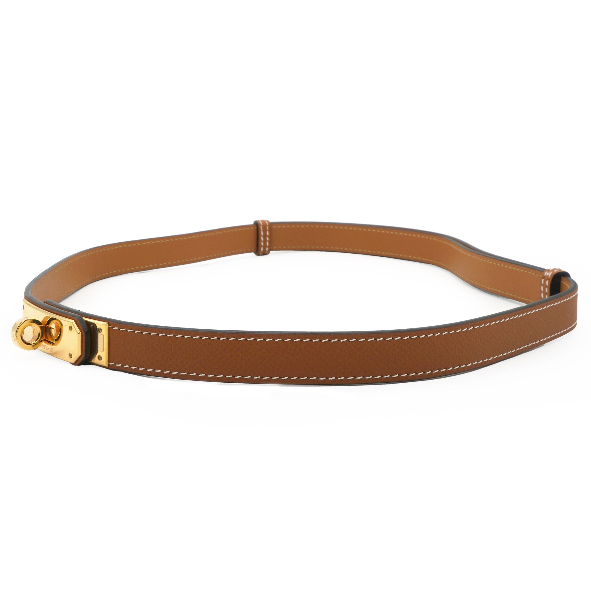 Epsom Kelly Belt Gold Adjustable