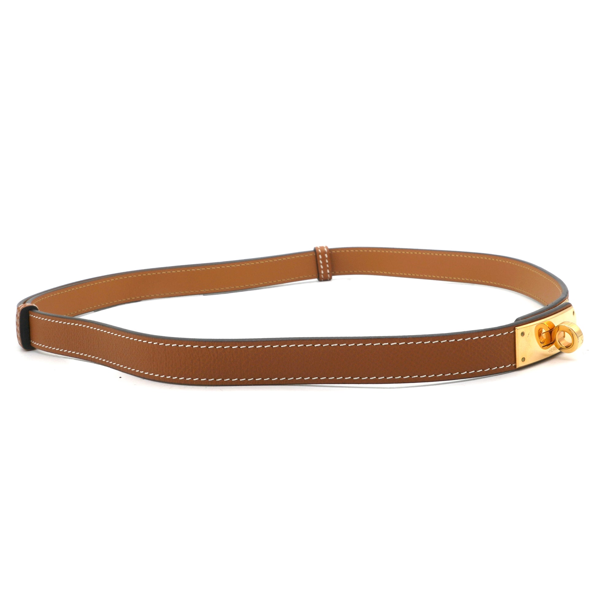 Epsom Kelly Belt Gold Adjustable