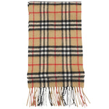 Checked Cashmere Scarf Brown Kids