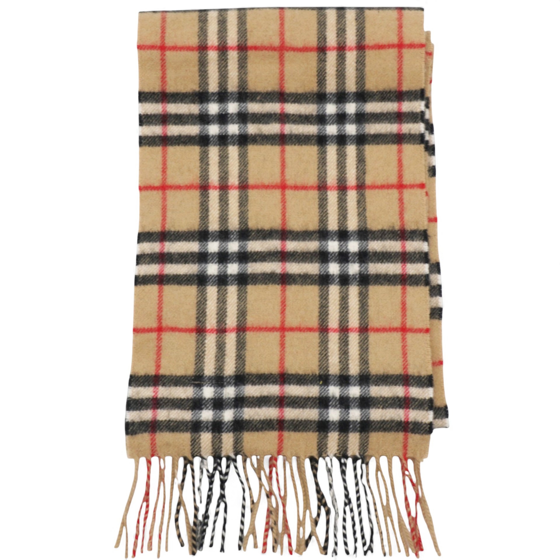 Checked Cashmere Scarf Brown Kids