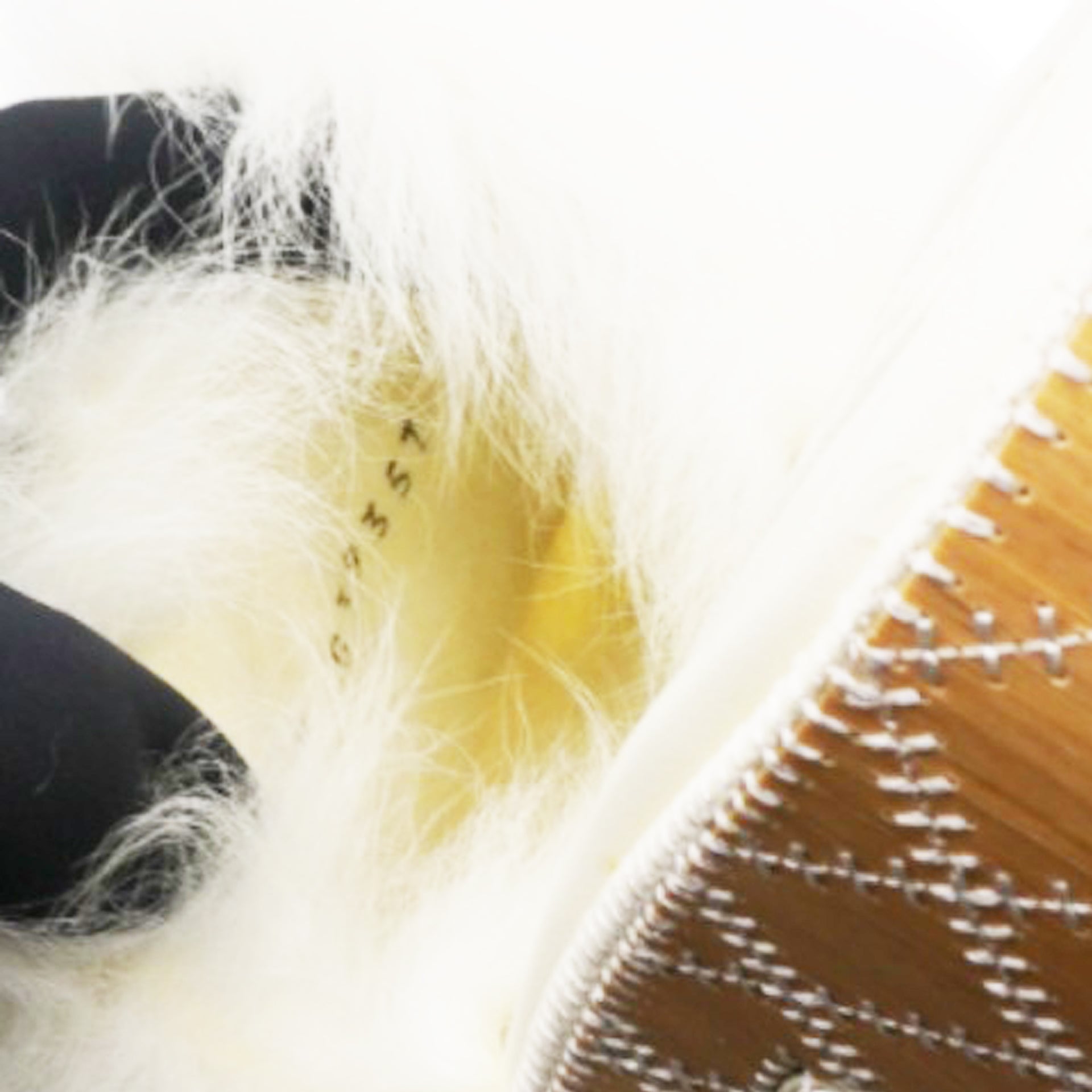 White Shearling Black CC Logo Mule Size37