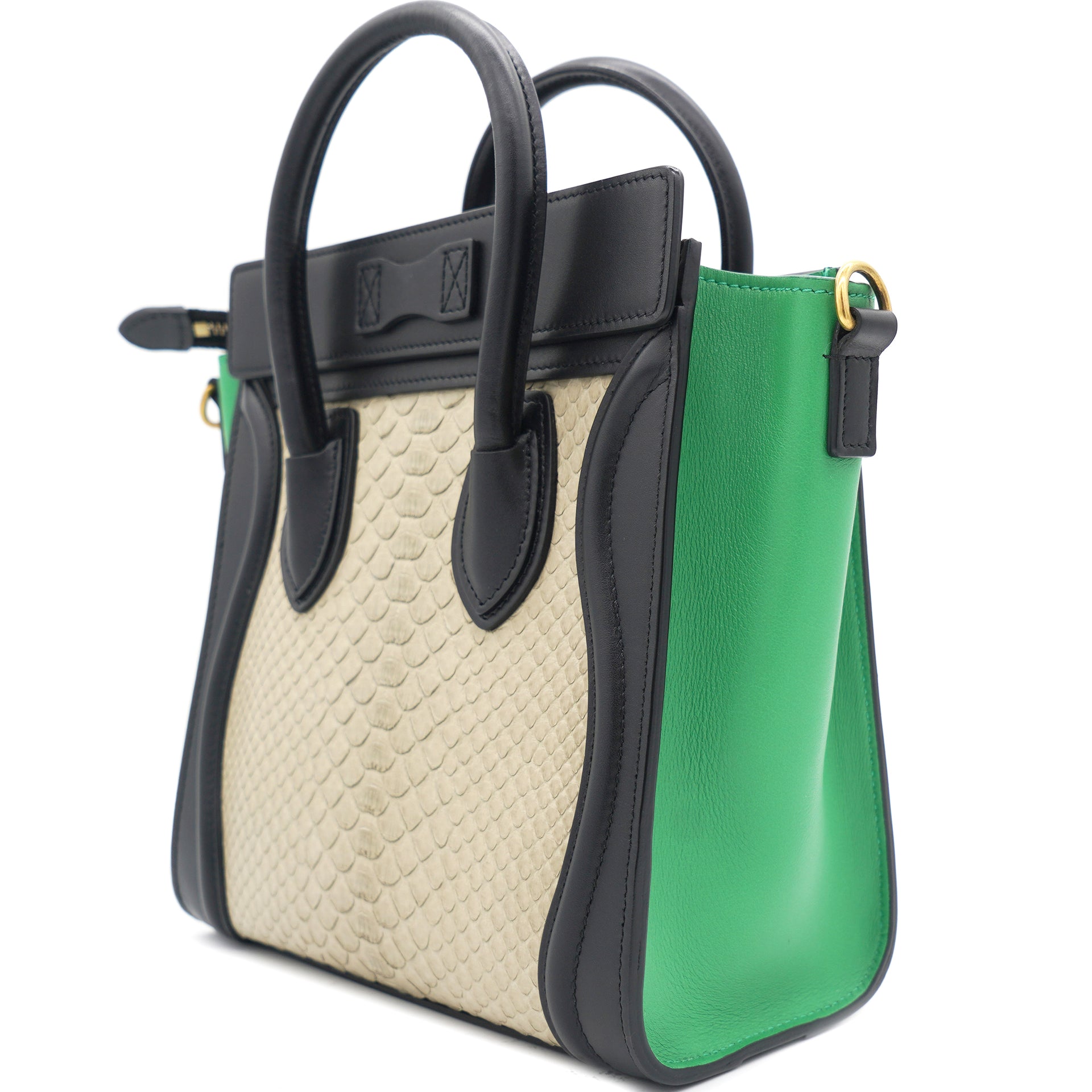 Nano Luggage Green Beige Bag