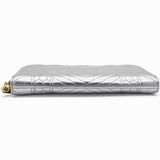 Authentic Leather Long Wallet Serpenti Forever Silver Rare