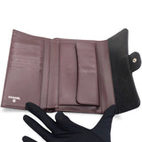 Caviar Quilted Long Wallet Black