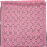 Wool Jacquard GG Monogram Sten Fringe Scarf Graphite