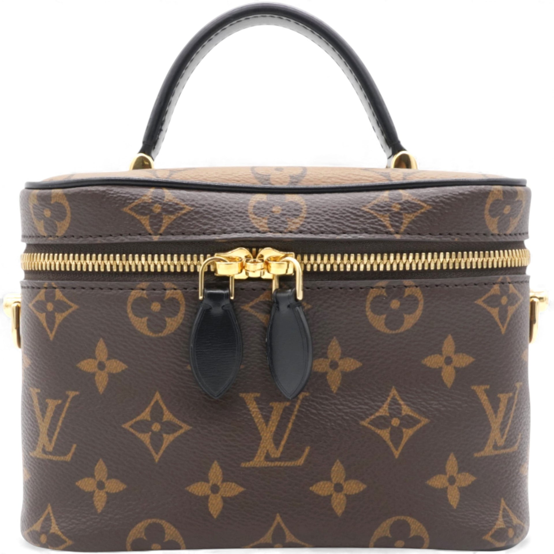 Reverse Monogram Vanity Chain Pouch Brown