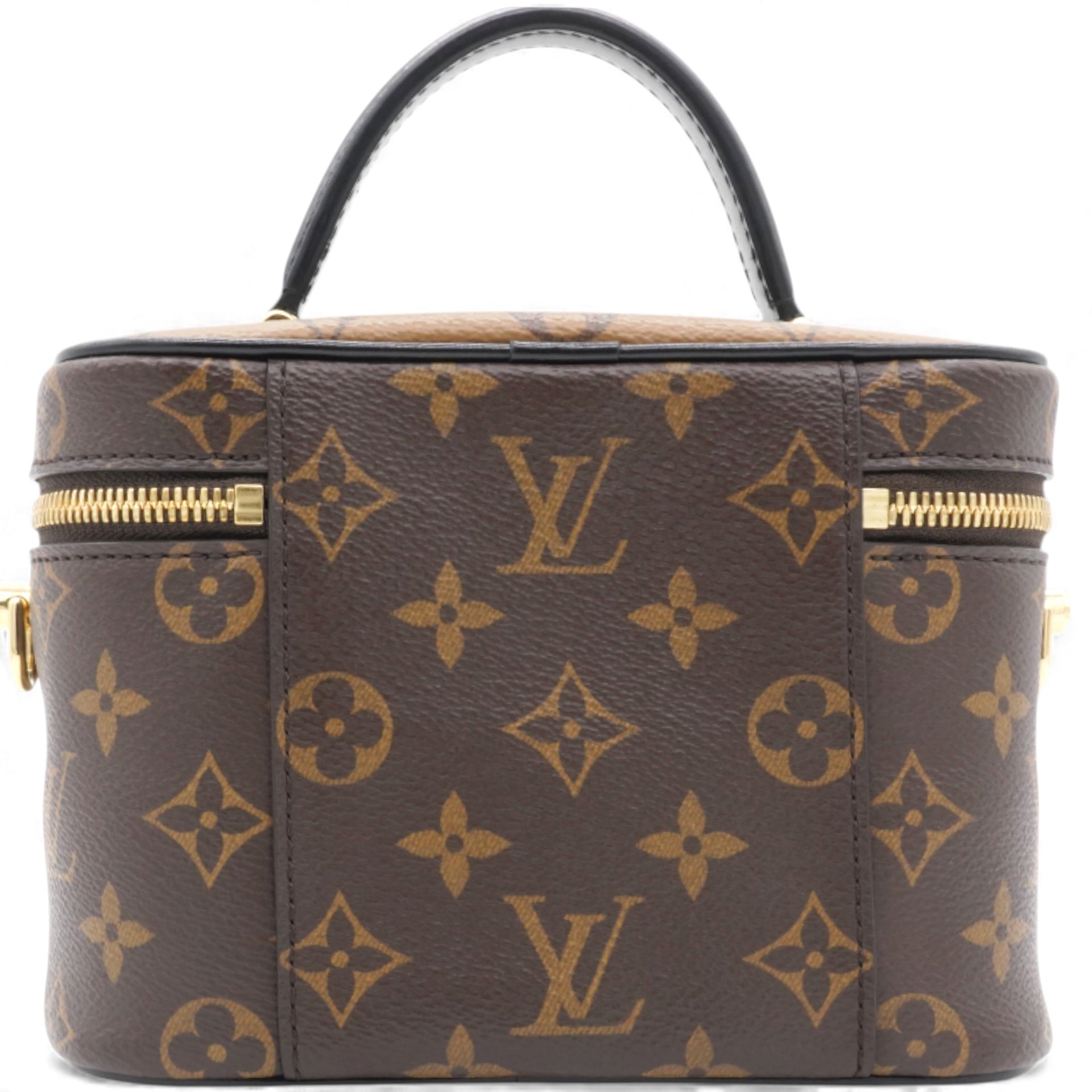 Reverse Monogram Vanity Chain Pouch Brown