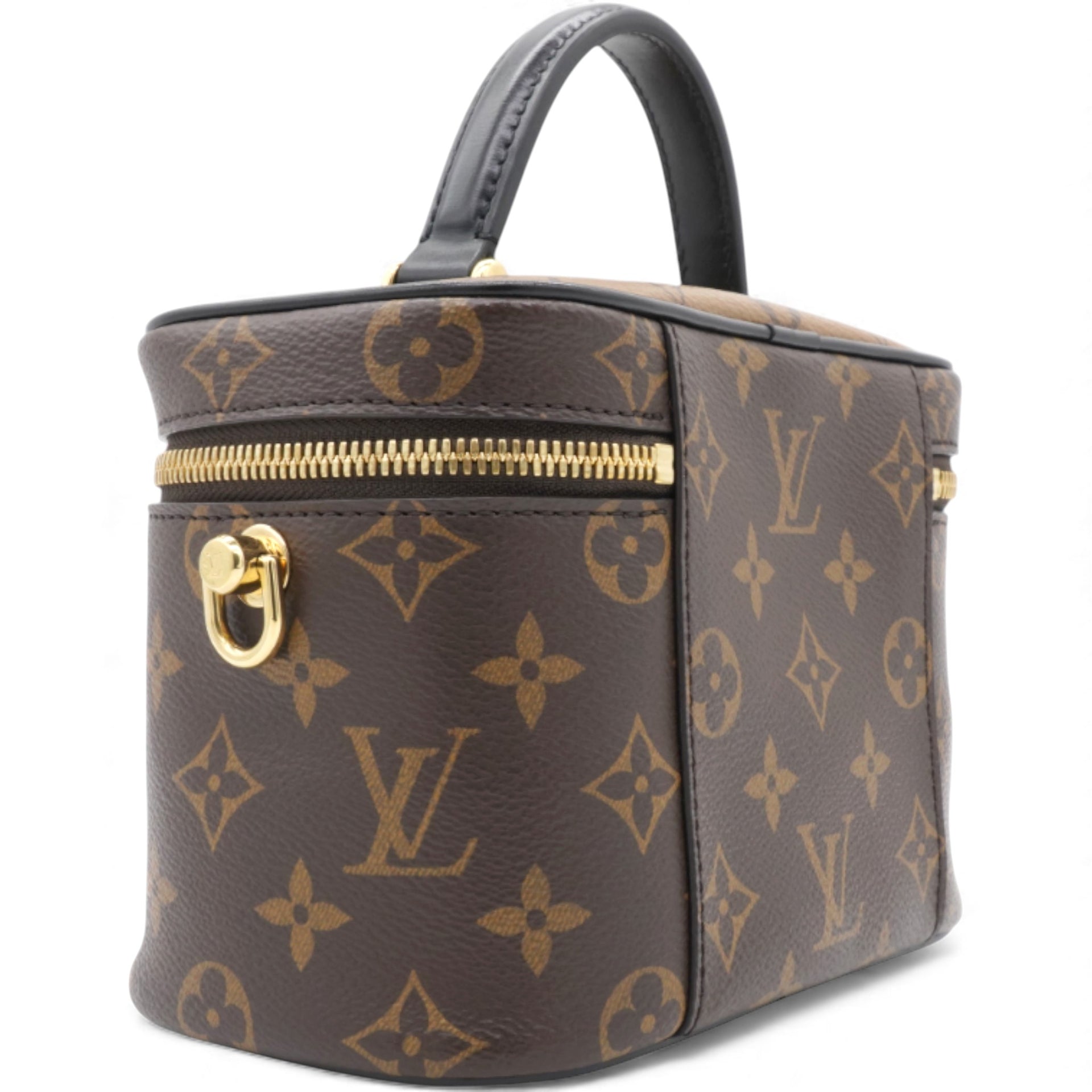 Reverse Monogram Vanity Chain Pouch Brown