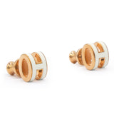 Lacquered Pop H Mini Earrings Vert Fizz