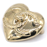 CC Heart Metal Gold Brooch