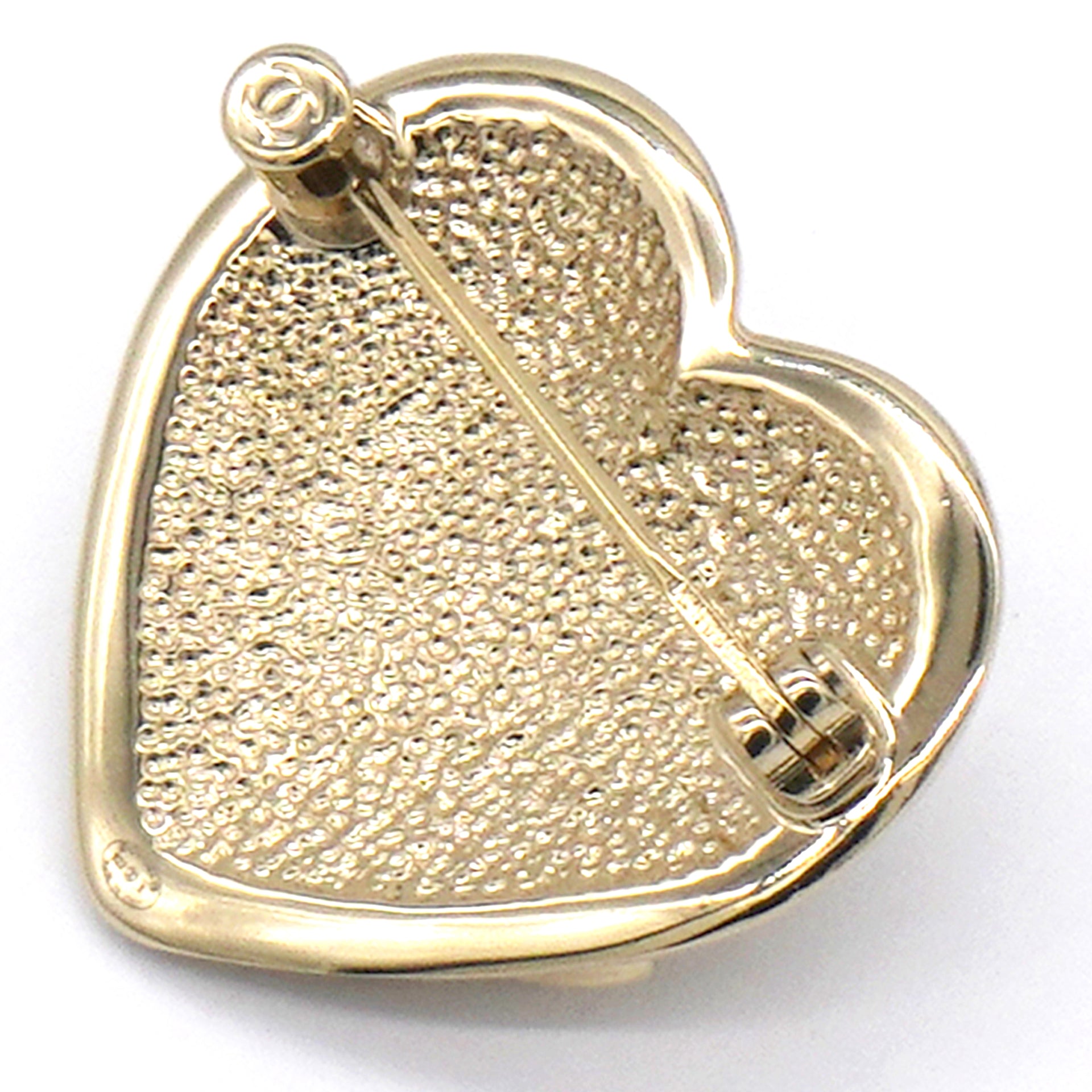 CC Heart Metal Gold Brooch