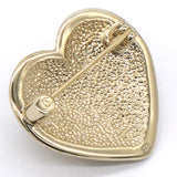 CC Heart Metal Gold Brooch