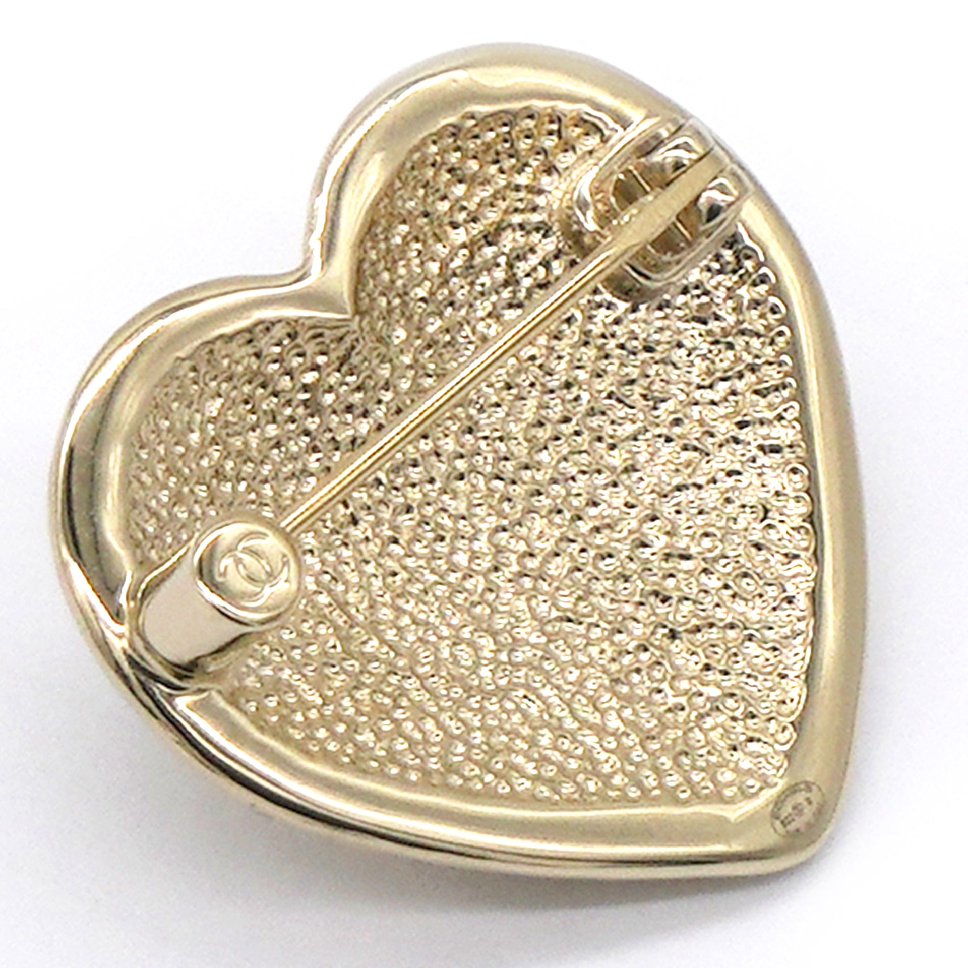 CC Heart Metal Gold Brooch