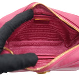 Pushlock Pocket Camera Bag Saffiano Leather Small Fushia