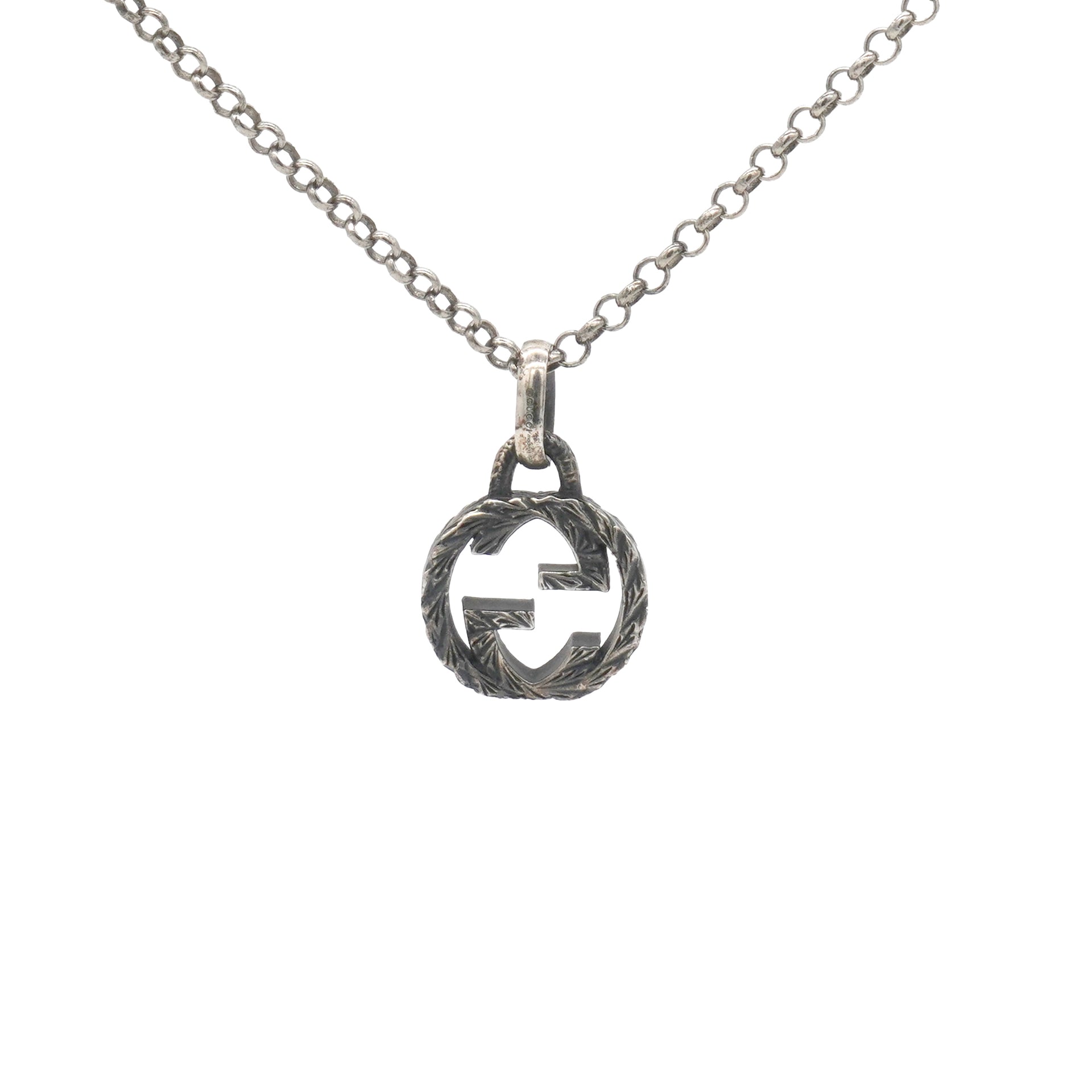 Interlocking G Necklace Silvery