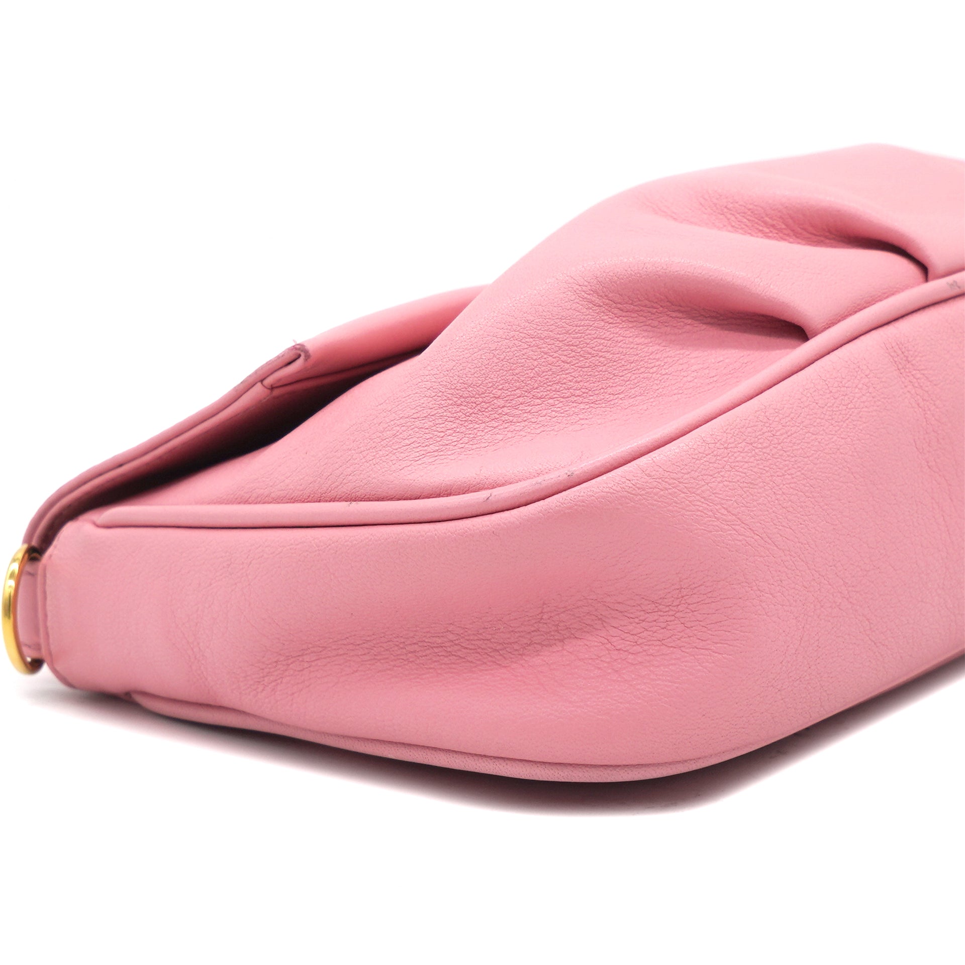 Pink Leather Fendista Pochette Crossbody Bag