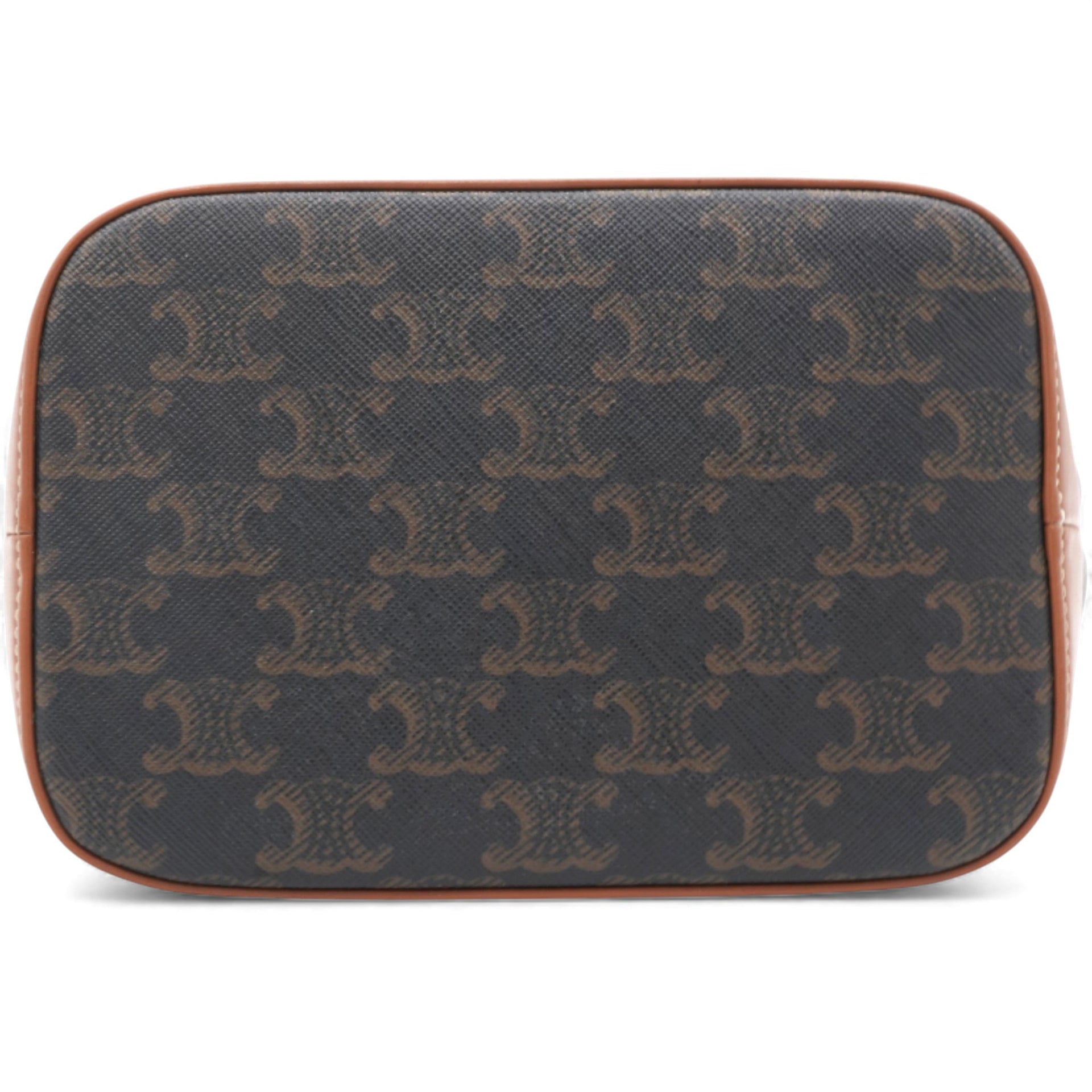 Triomphe Canvas Bucket Bag Tan