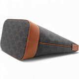 Triomphe Canvas Bucket Bag Tan