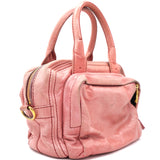 Leather Tote Bag Pink