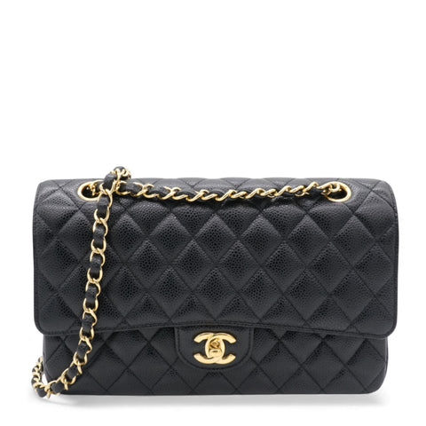 Classic Flap Caviar Black Medium GHW