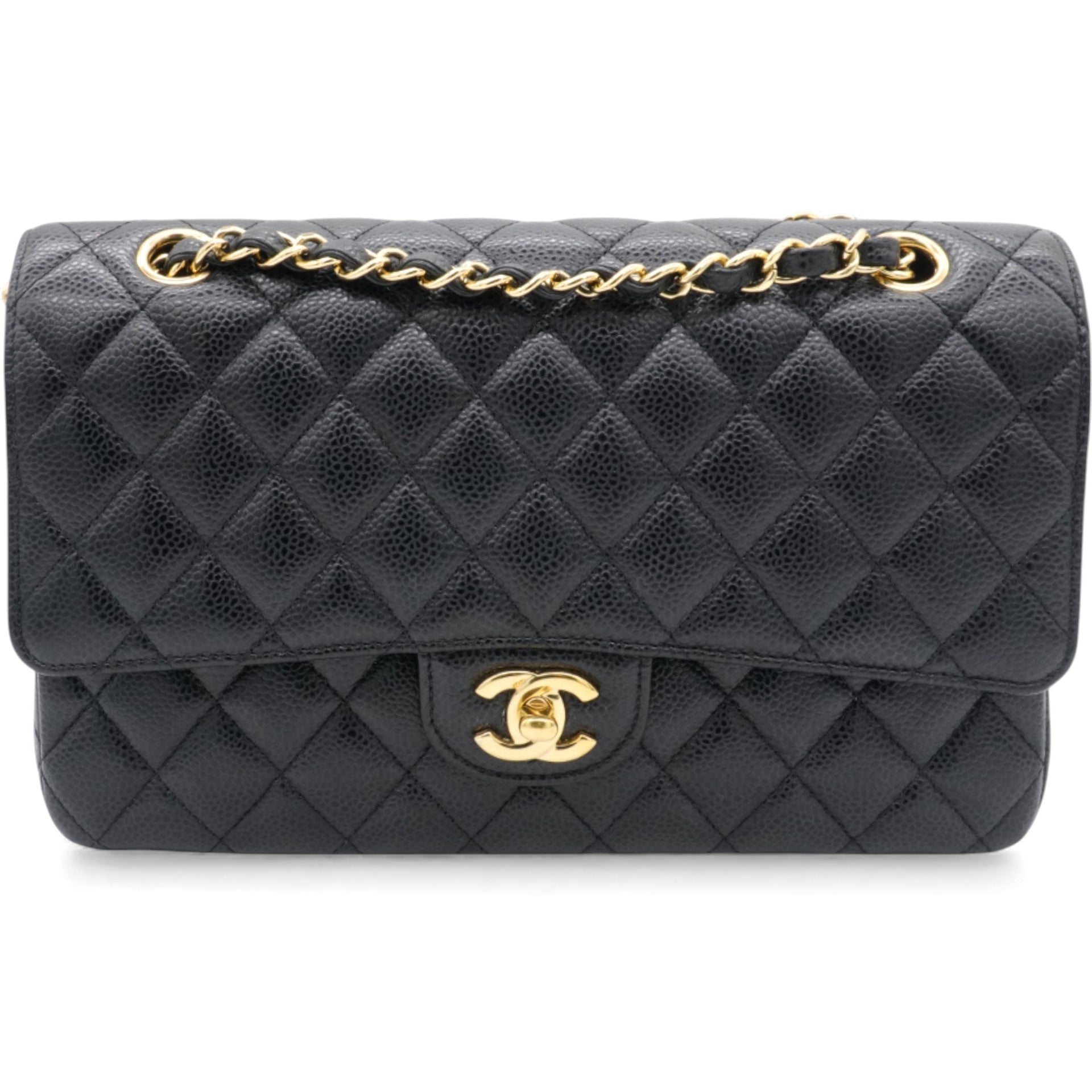 Classic Flap Caviar Black Medium GHW