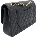 Classic Flap Caviar Black Medium GHW