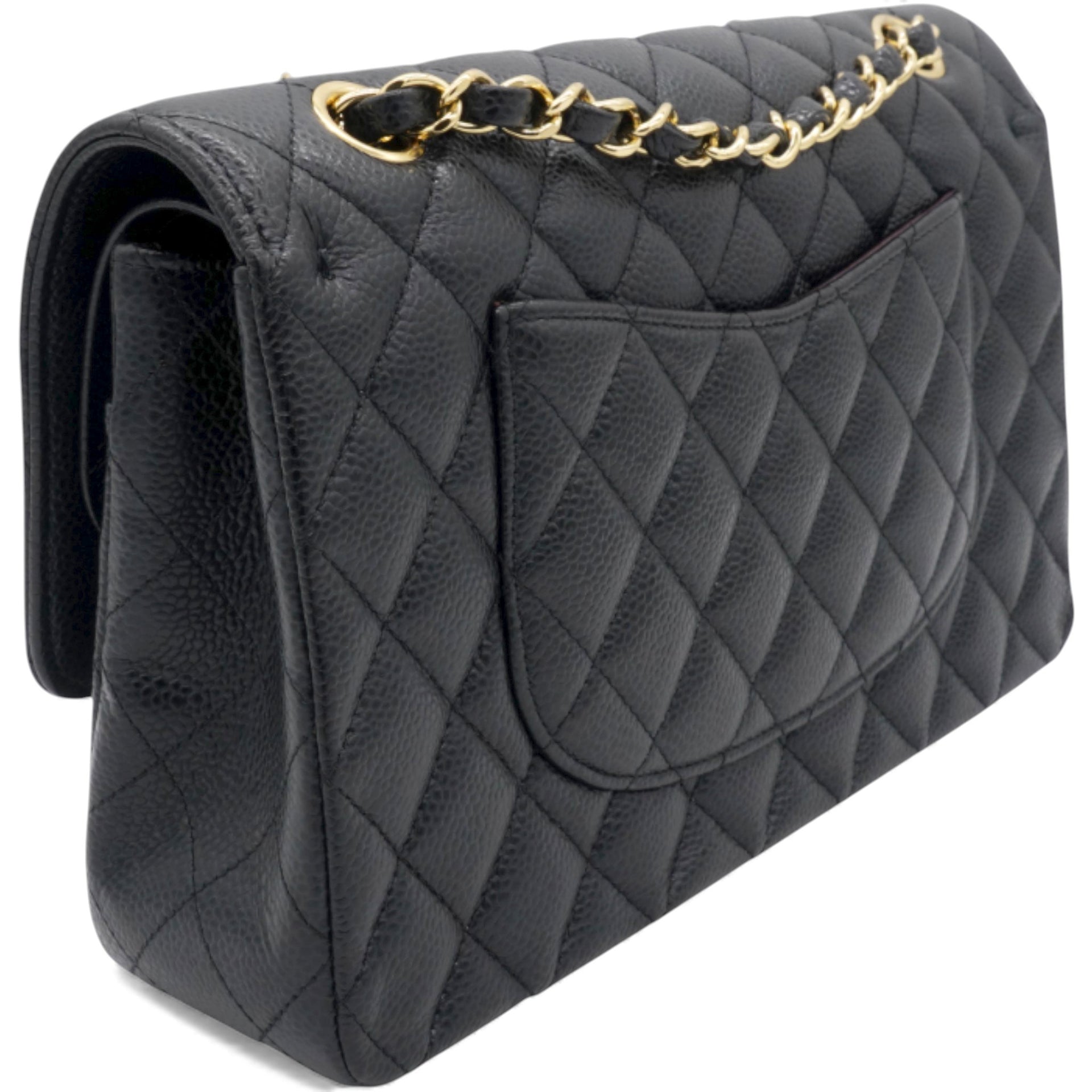 Classic Flap Caviar Black Medium GHW