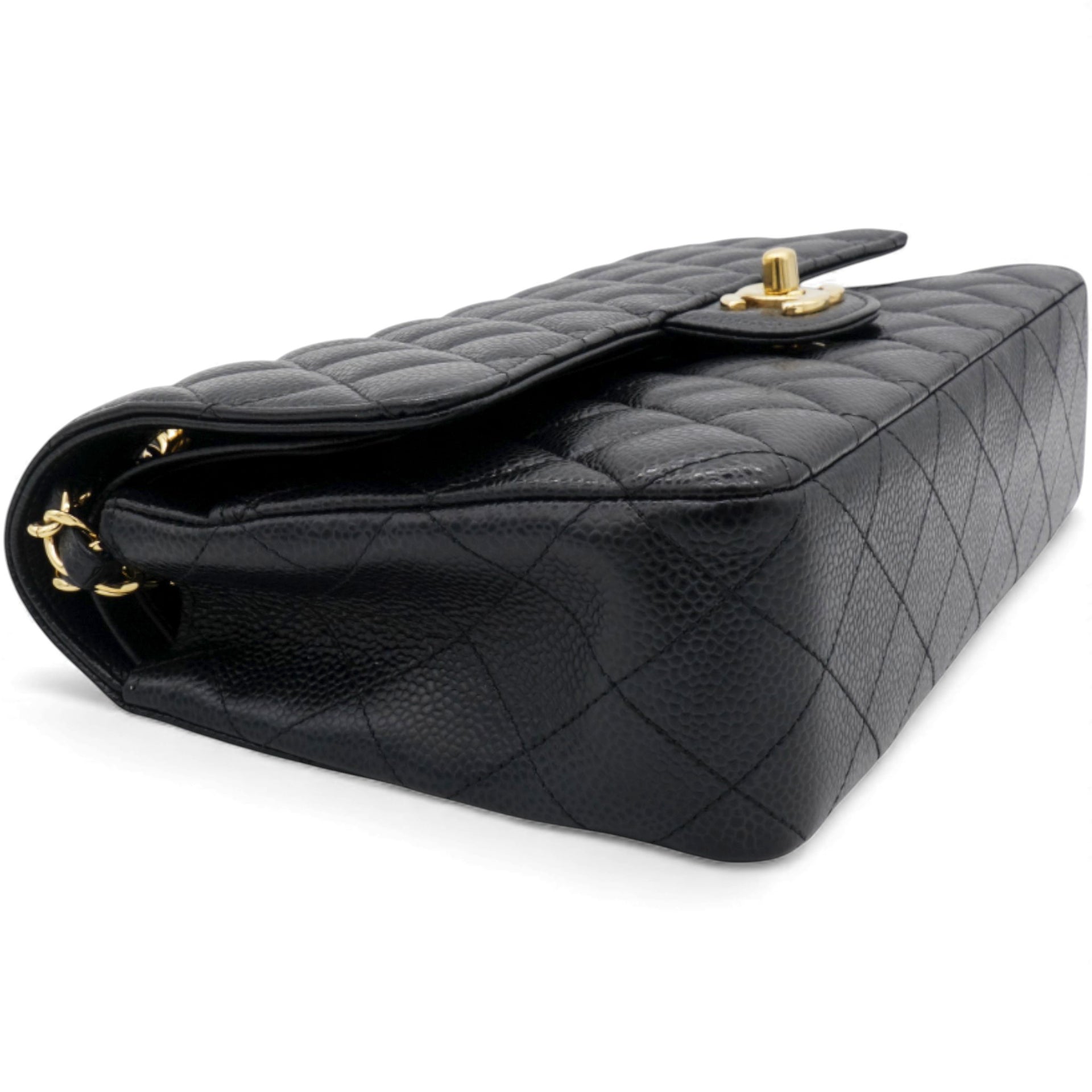 Classic Flap Caviar Black Medium GHW