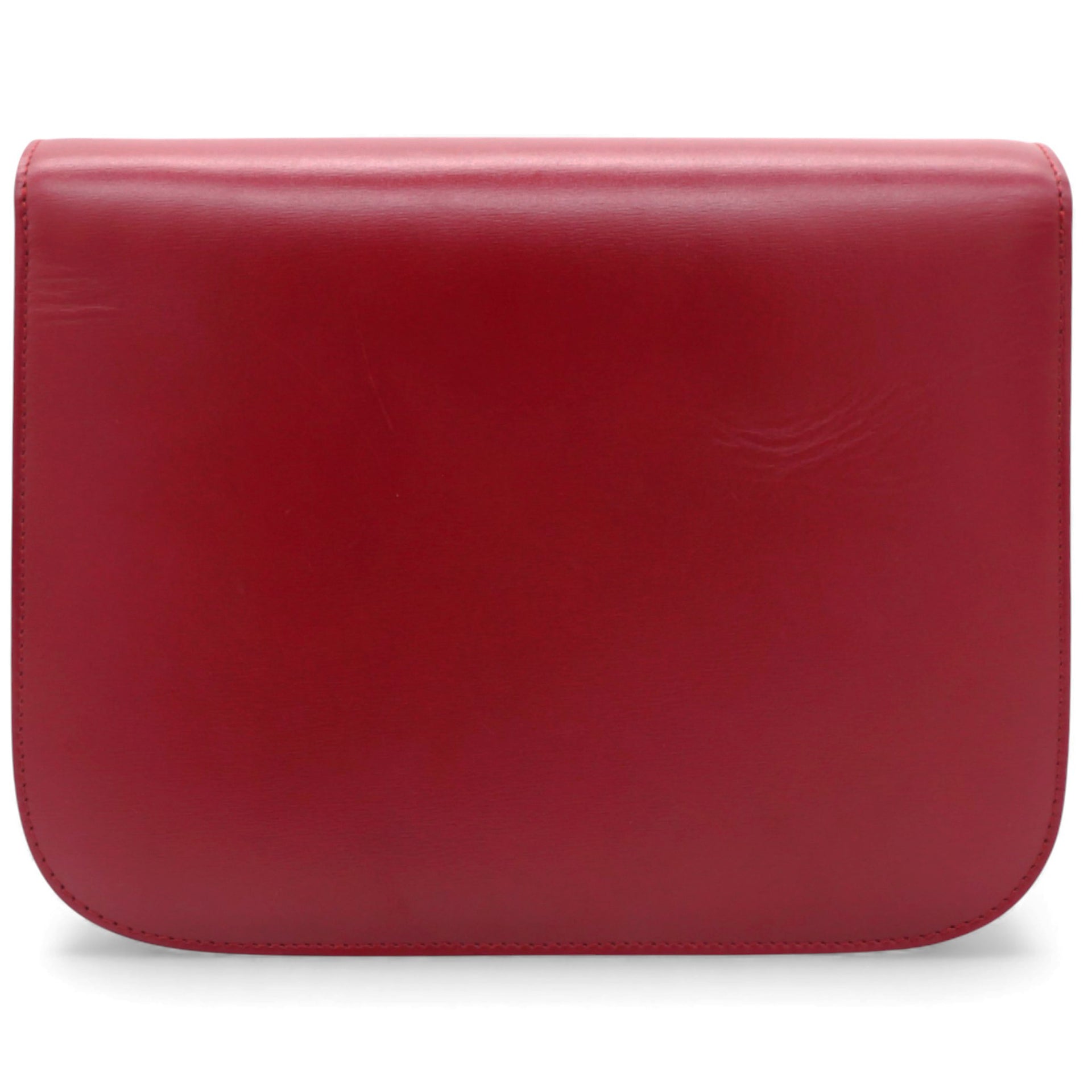 Box Calfskin Medium Classic Box Flap Bag Red