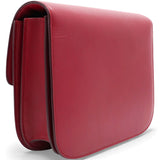 Box Calfskin Medium Classic Box Flap Bag Red