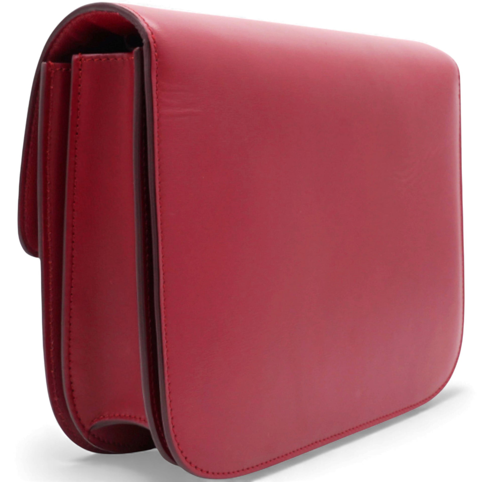 Box Calfskin Medium Classic Box Flap Bag Red