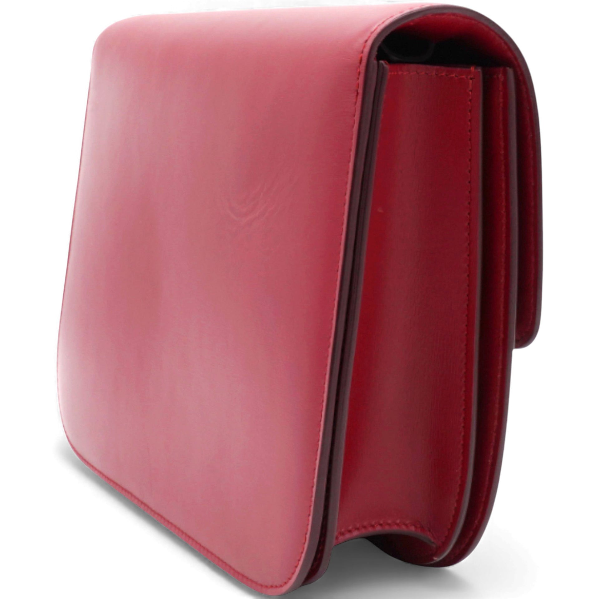 Box Calfskin Medium Classic Box Flap Bag Red