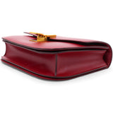 Box Calfskin Medium Classic Box Flap Bag Red