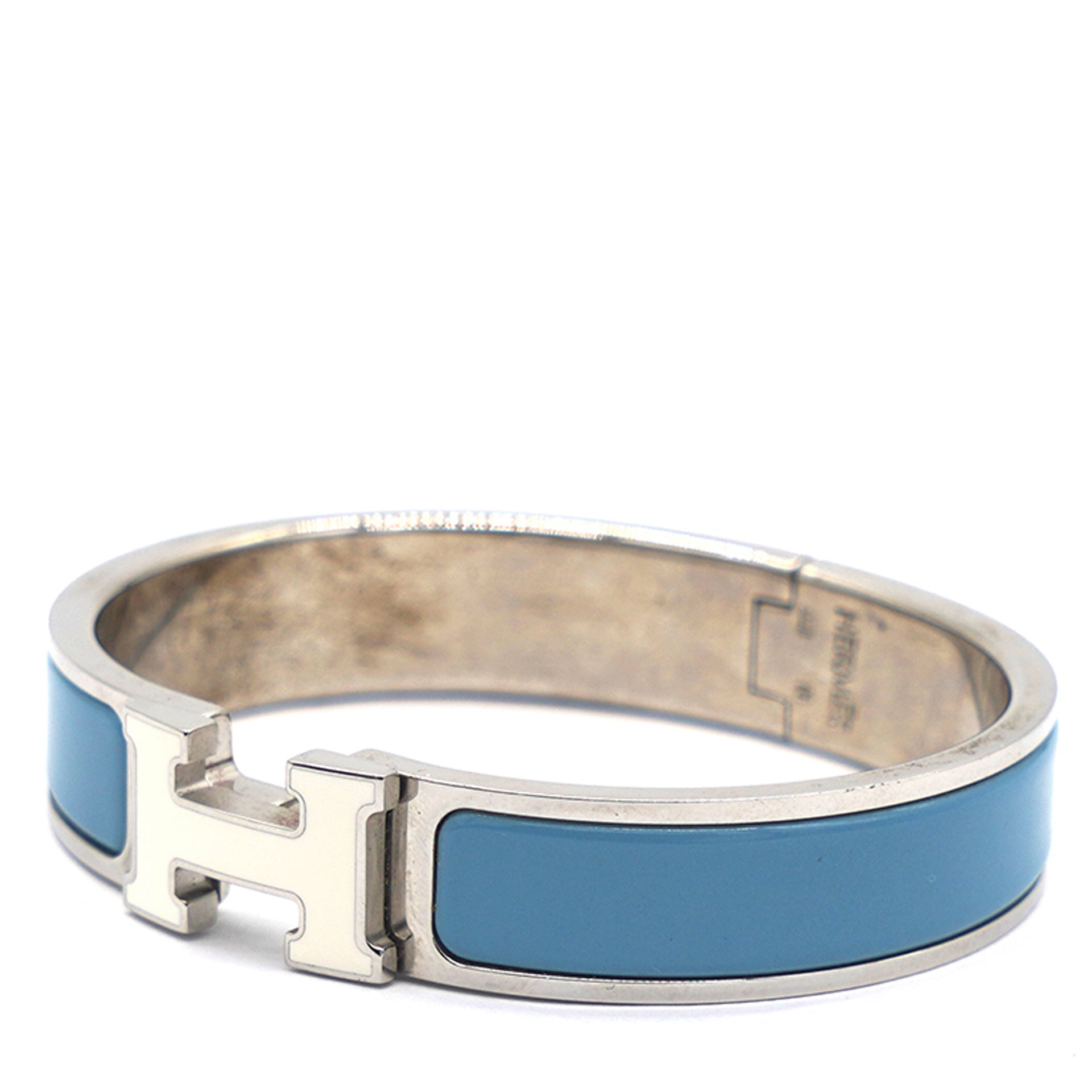 Clic Clac H Blue Silver palladium Bracelet