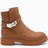 Brown Leather Neo Ankle Boots Size37