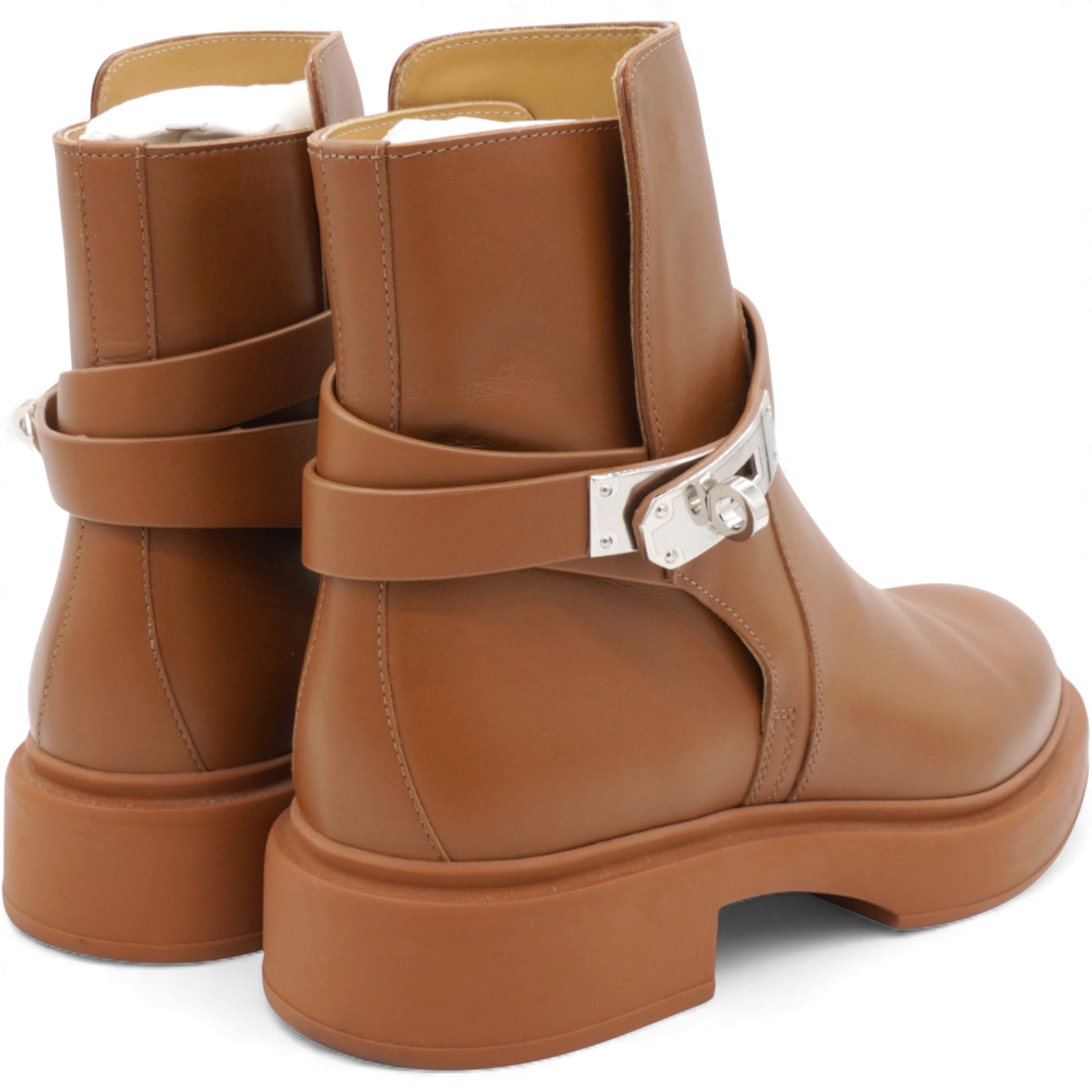 Brown Leather Neo Ankle Boots Size37