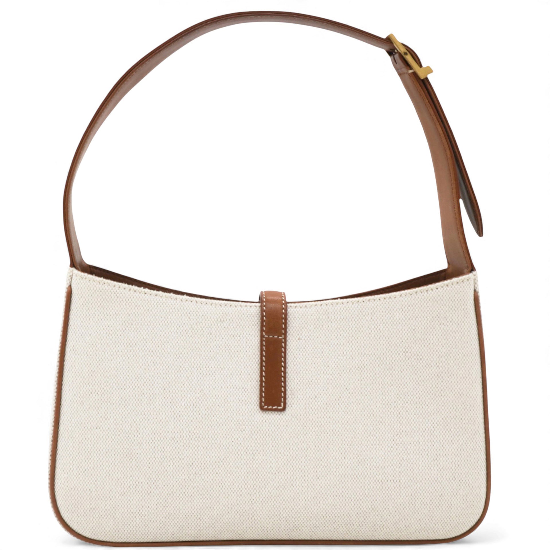 Smooth Calfskin Canvas Le 5 A 7 Hobo Natural Beige Brick