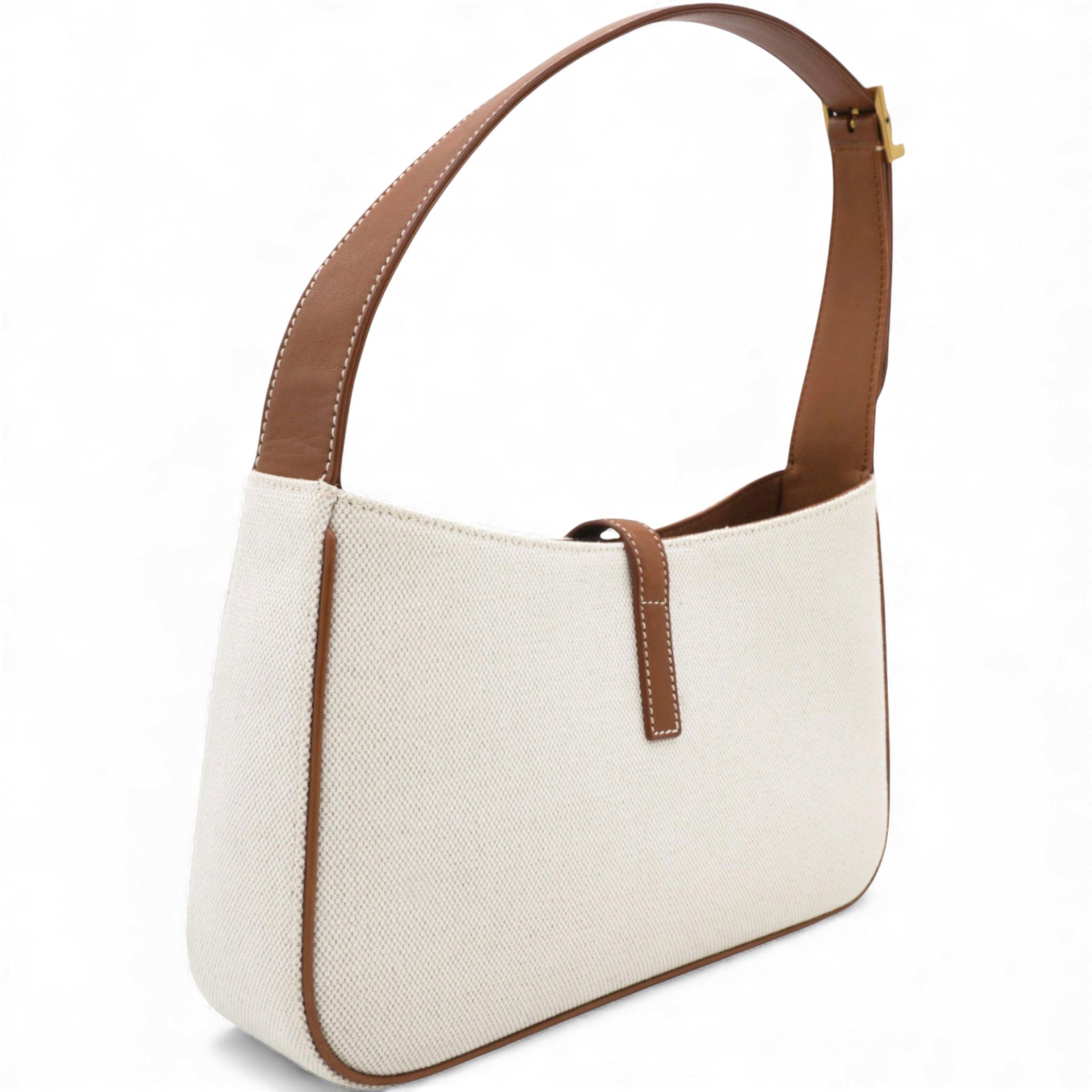 Smooth Calfskin Canvas Le 5 A 7 Hobo Natural Beige Brick