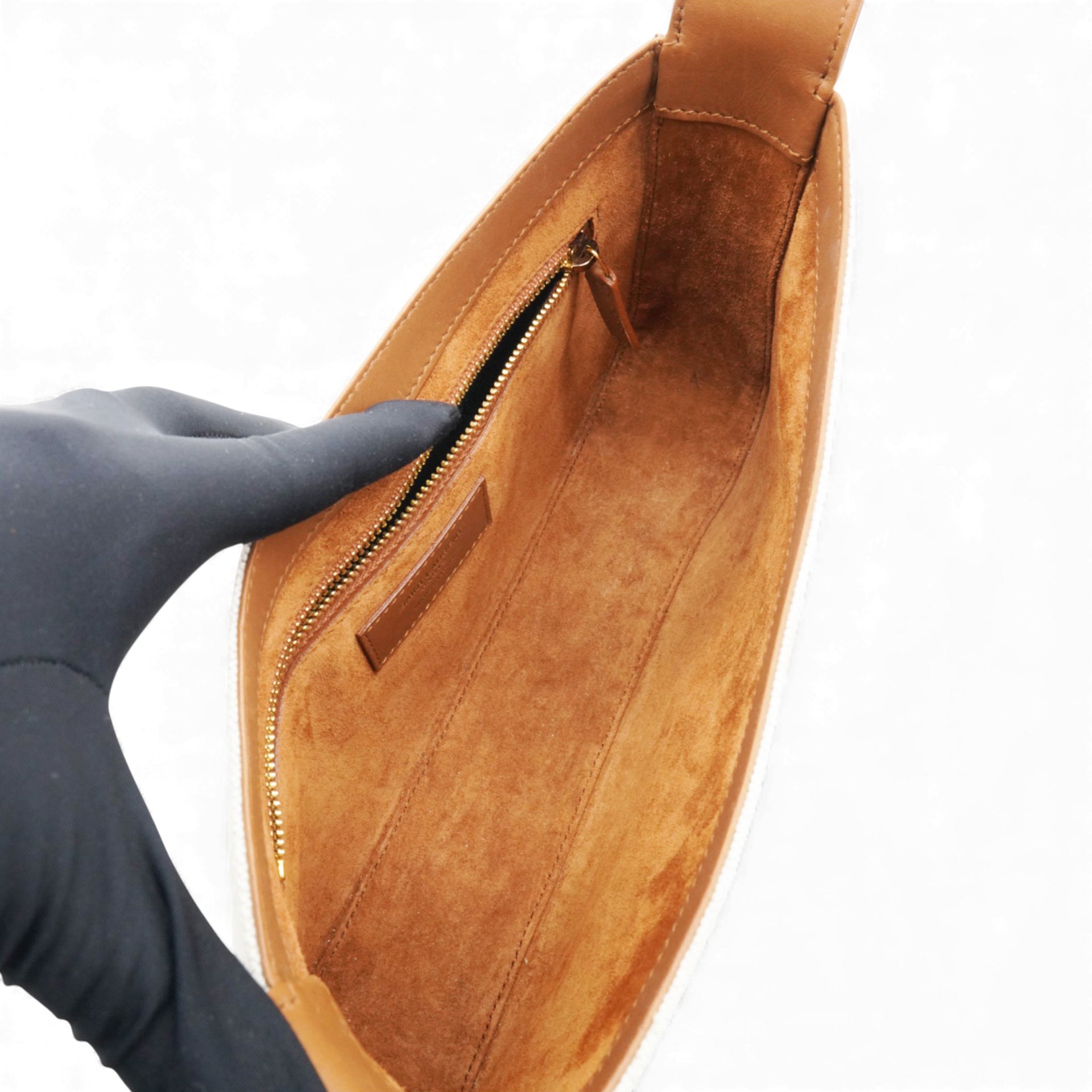 Smooth Calfskin Canvas Le 5 A 7 Hobo Natural Beige Brick