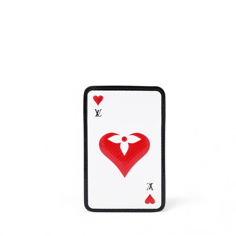 Monogram Game On Porto Carte Vertica Business Card Holder White Red