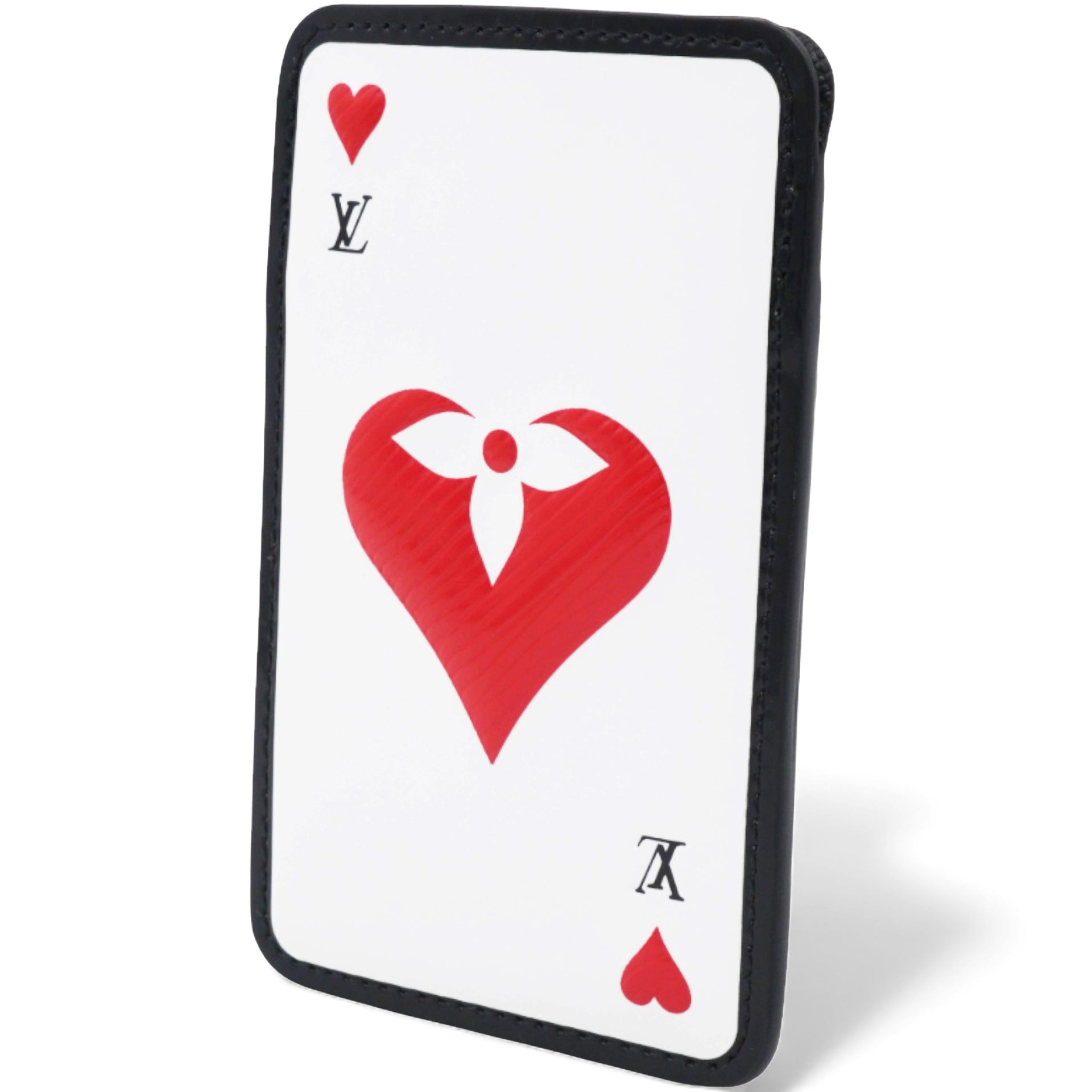 Monogram Game On Porto Carte Vertica Business Card Holder White Red