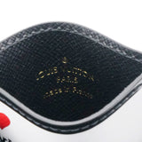 Monogram Game On Porto Carte Vertica Business Card Holder White Red