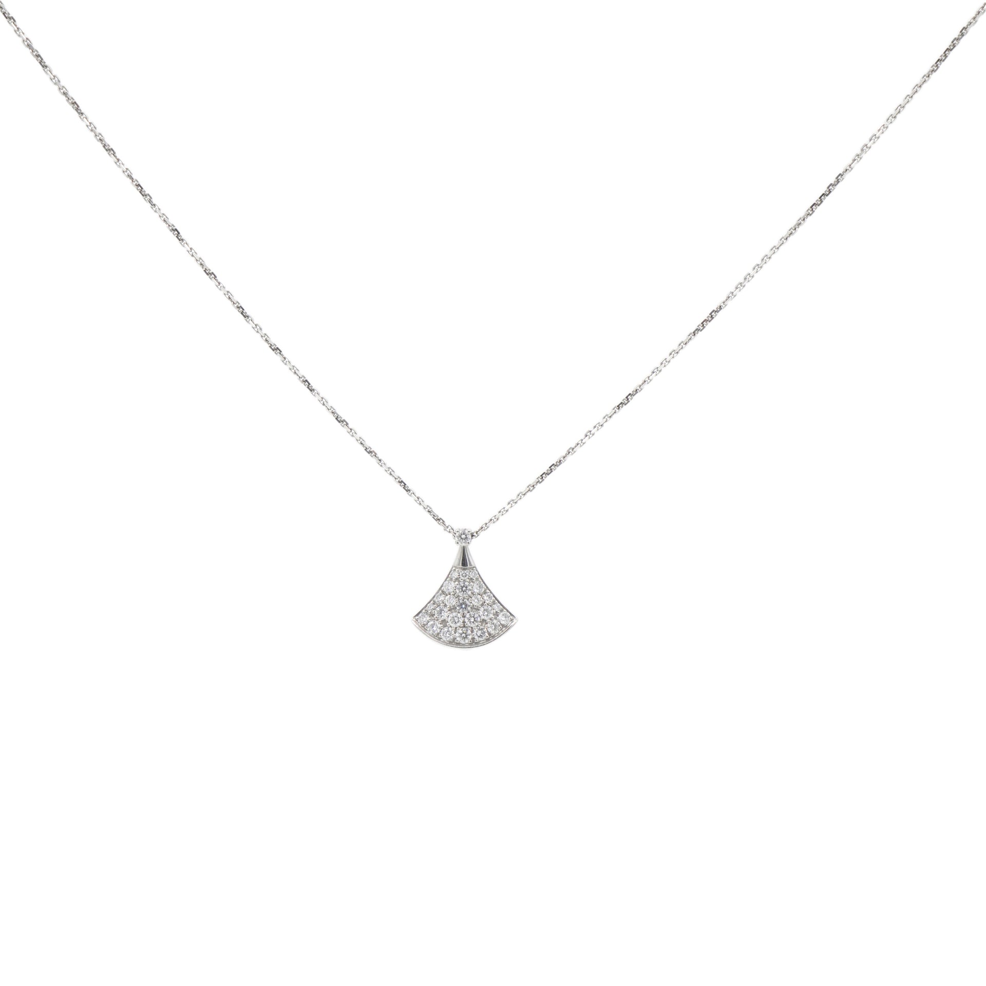 Diva 18K White Gold Diamond Necklace